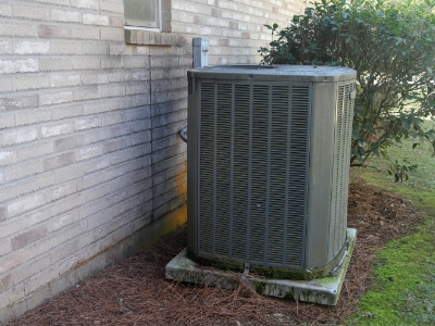 Condenser outside of a home