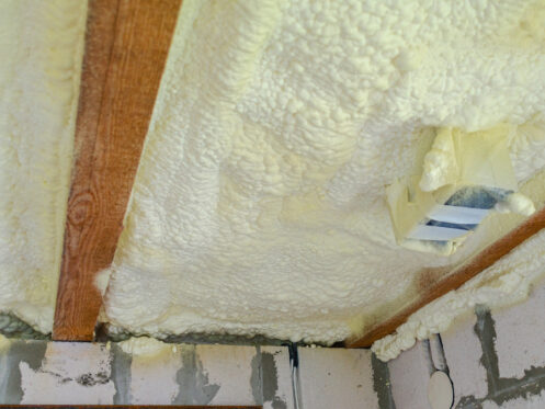 Residential ceiling insulation